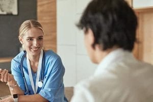 doctor with patient at Promises Behavioral Health's adderall addiction treatment center
