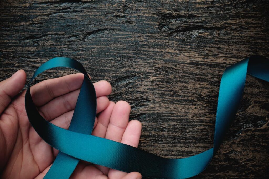 ribbon commemorating PTSD awareness month