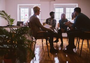 a group meets in a circle in one of the effective inpatient anxiety treatment centers