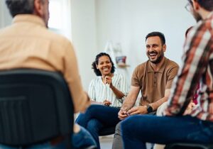 a group meets in one of many inpatient depression treatment centers