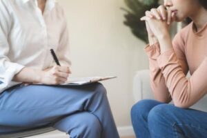 person in therapy discusses a schizotypal disorder therapy program