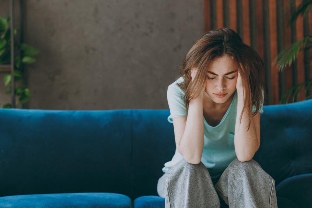 Person recognizing in themselves the signs of a nervous breakdown