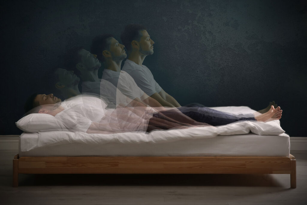 Image symbolizing sleep paralysis and alcohol withdrawal