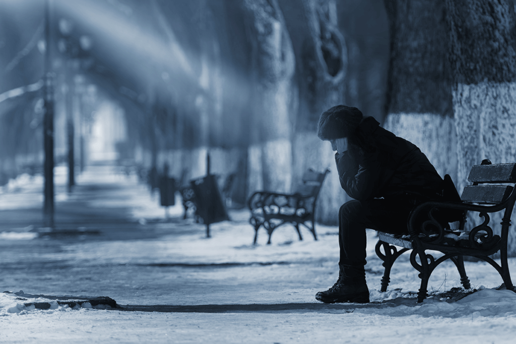 A man wondering, "Why do drug overdoses increase in winter?"